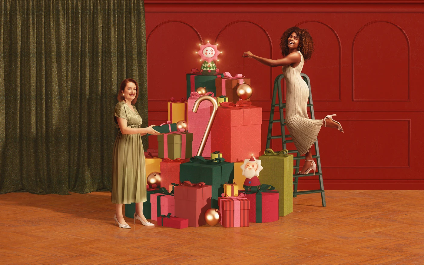 campanha Shopping Christmas ILLUSTRATION  branding  visual identity Advertising  design retouch mall