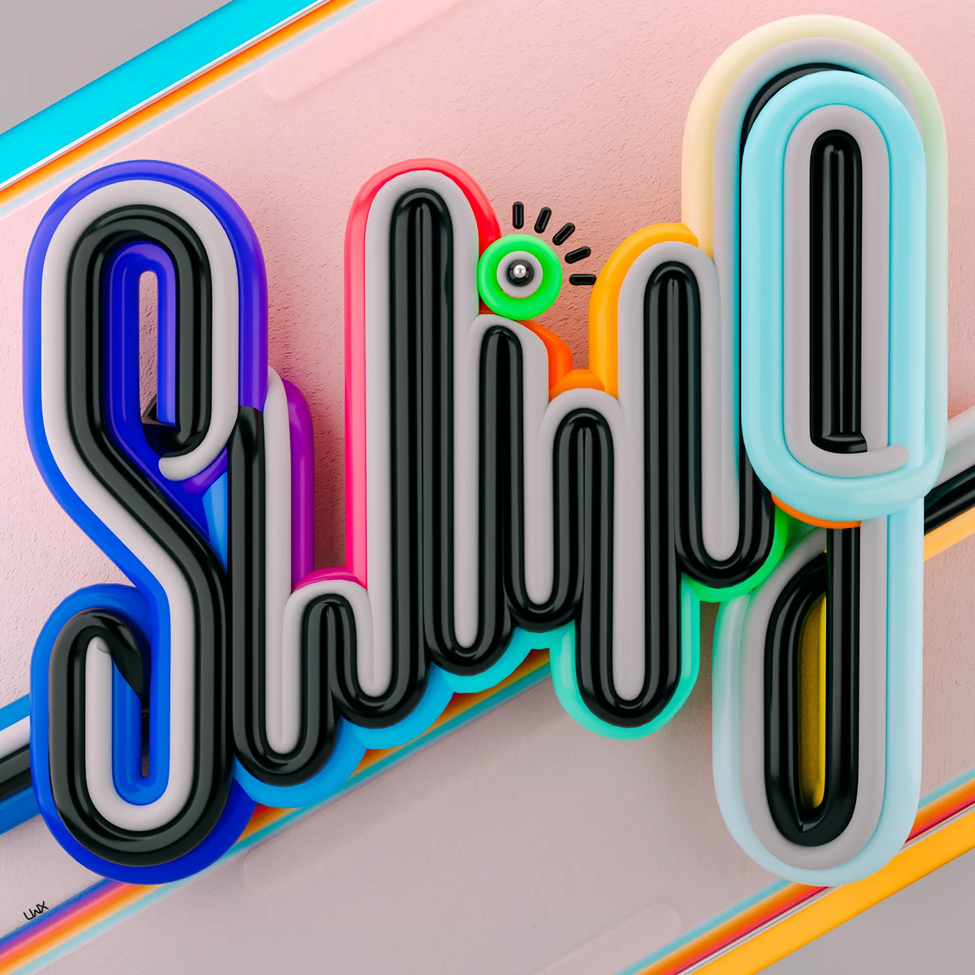 3D lettering numbers 3D typography colorful vibrant abstract 3d sculpting lighting ILLUSTRATION  composition