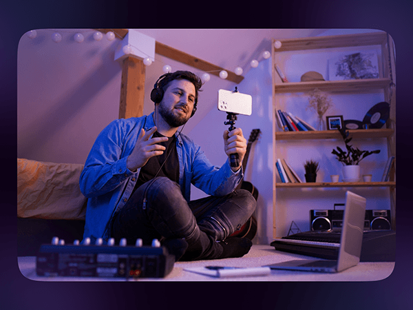 Studio-Quality Podcast Recording Mobile App UI Design