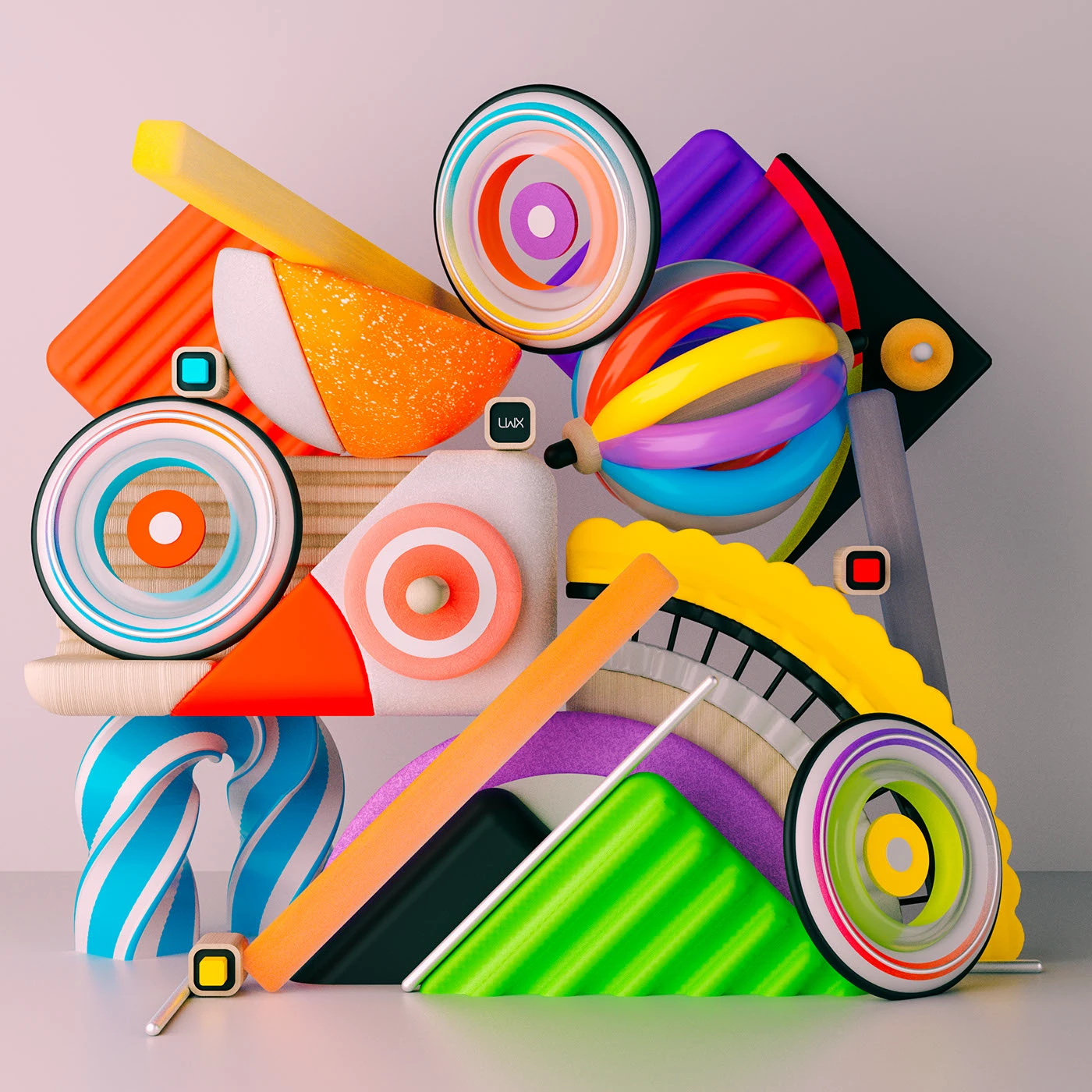 3D lettering numbers 3D typography colorful vibrant abstract 3d sculpting lighting ILLUSTRATION  composition