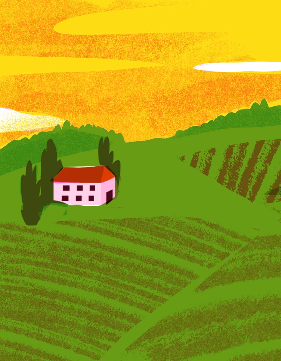 Italian food risograph ILLUSTRATION  italian illustrator Limited Color Palette retro illustration style vintage postcard Retro food illustration Digital Art 