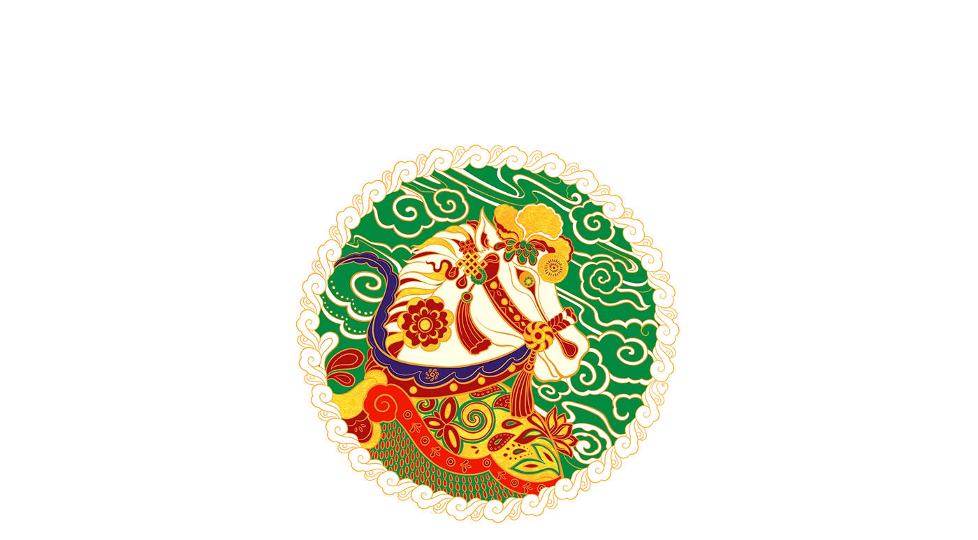 ILLUSTRATION Digital Art calendar house design dân gian Hàng Trống Ngựa tet key visual