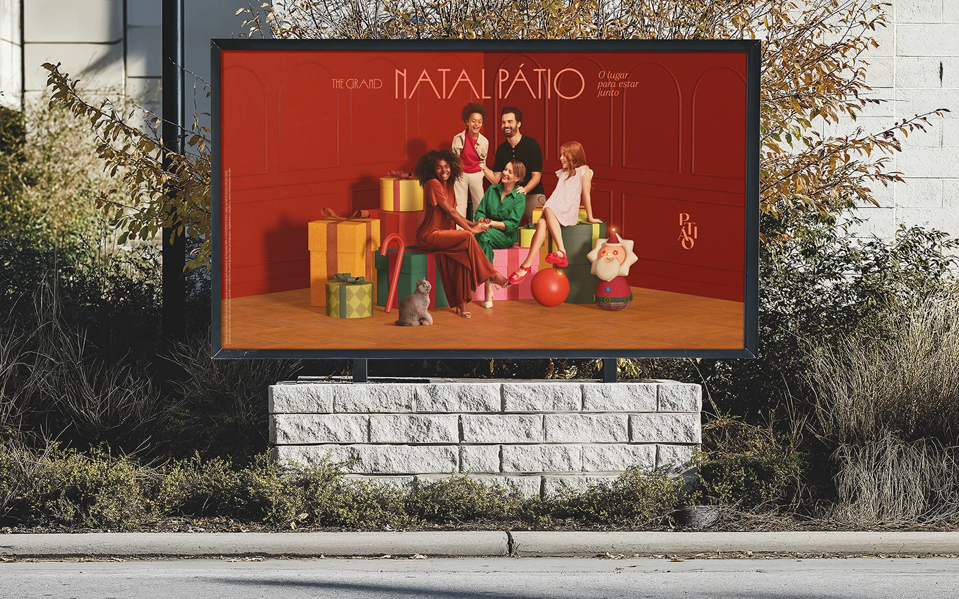 campanha Shopping Christmas ILLUSTRATION  branding  visual identity Advertising  design retouch mall