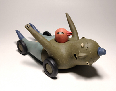 Transporte público para pájaros rojos